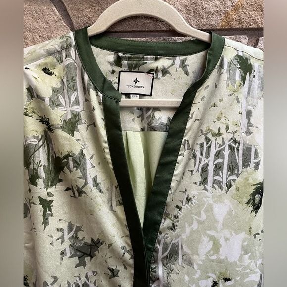 Tuckernuck Shady Grove Floral Camille Dress Green Floral Midi Maxi XXL NWT - Picture 8 of 12